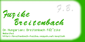 fuzike breitenbach business card